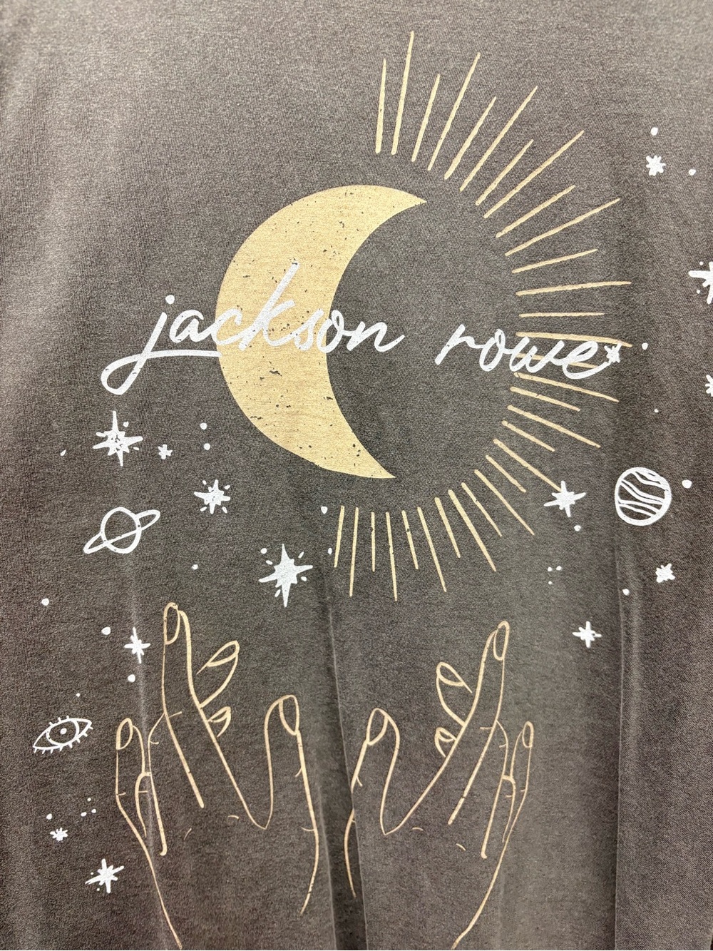 Jackson Rowe Charcoal Graphic Tee with White Print - Picture 3 of 3